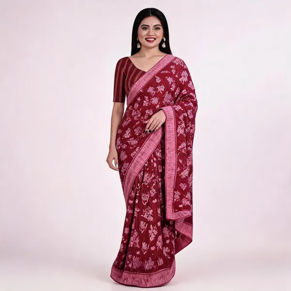 Maroon_Georgette_Printed_Ethnic_Saree_For_Women