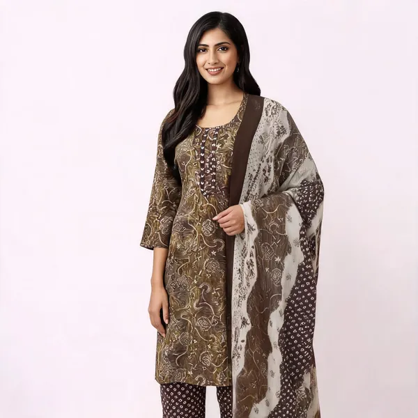 Brown_Cotton_Printed_Straight_Suit_Set_For_Women