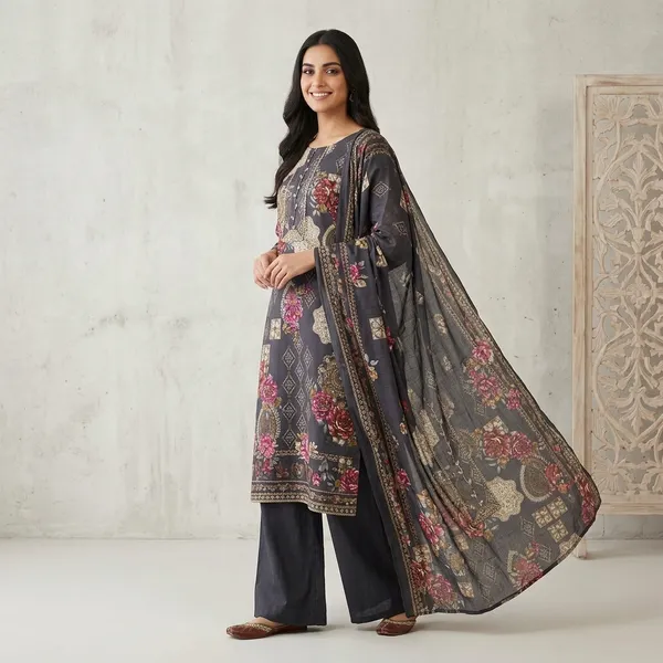 Navy_Blue_Cotton_Printed_Unstitched_Suit_Set_For_Women