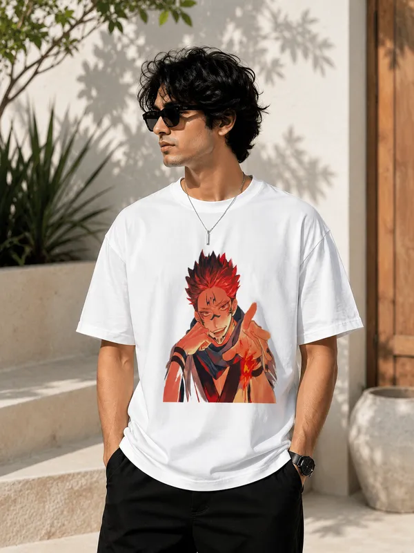 White_Serena_Regular_Fit_Anime_Graphic_T-Shirt_For_Unisex