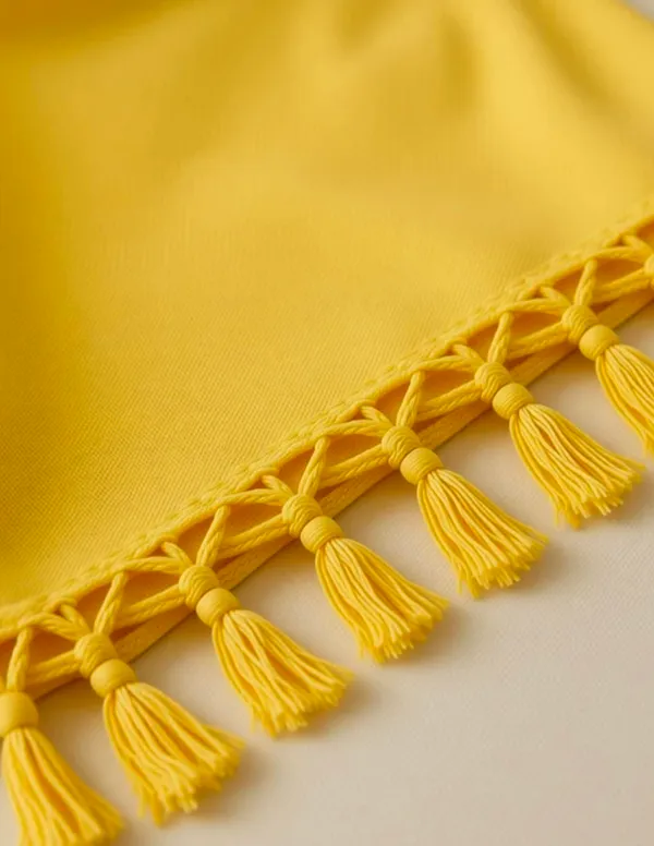 Yellow_Decorative_Tassel_Throw_Blanket
