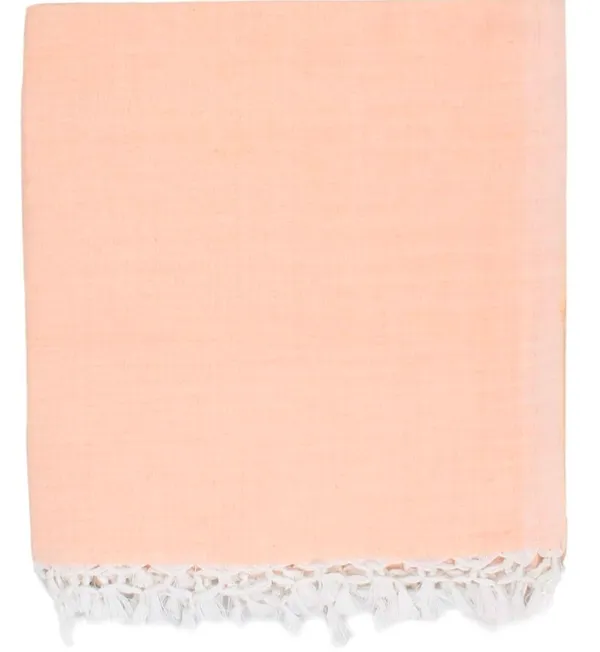 Peach_Solid_Fringed_Stole_for_Women