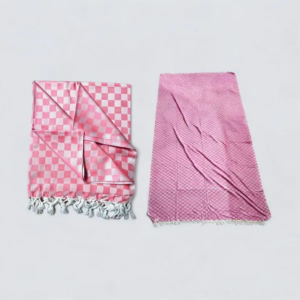 Pink_Viscose_Silk_Tassel_Blanket_Duo