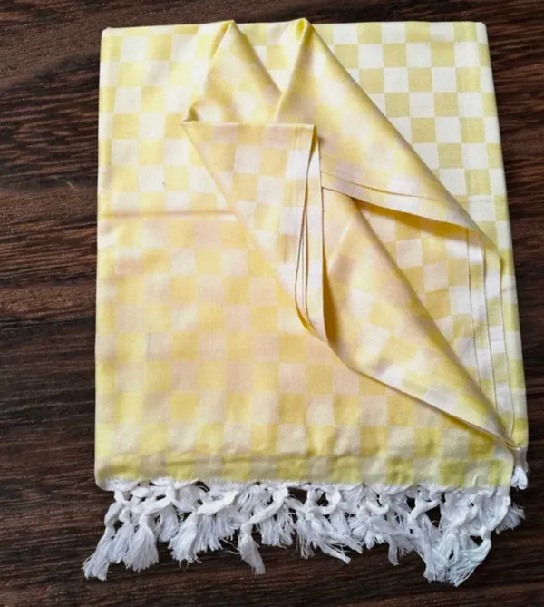 Yellow_Cream_Checkered_Tassel_Throw_Blanket