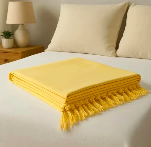 Yellow_Decorative_Tassel_Throw_Blanket