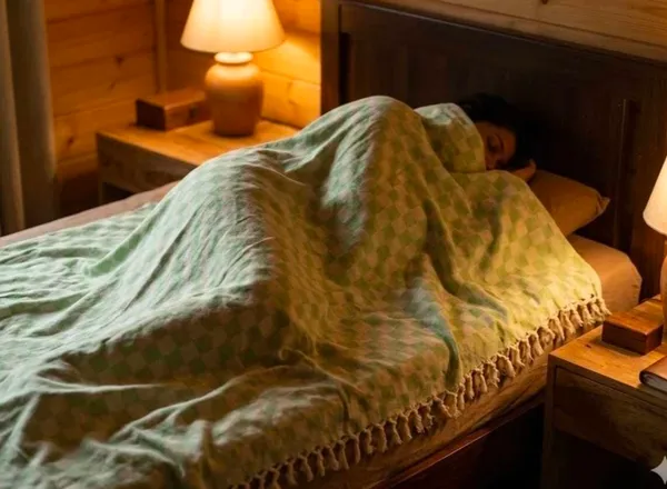 Green_Checkered_Tassel_Throw_Blanket