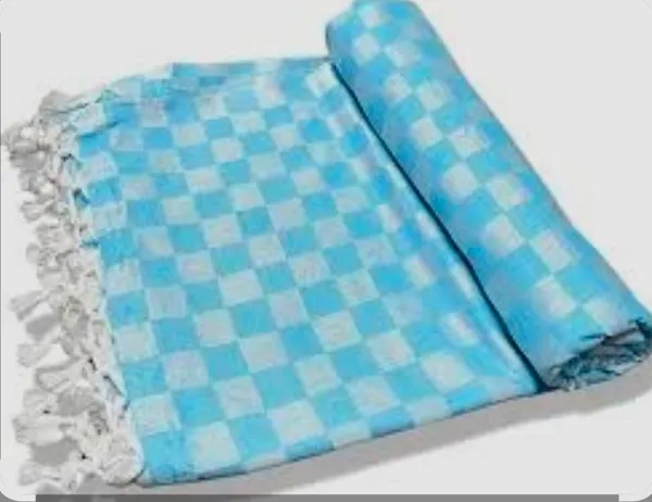 Blue_Checkered_Fringed_Stole_for_Women