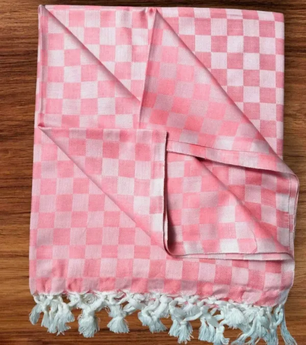 Pink_Checkered_Tassel_Throw_Blanket