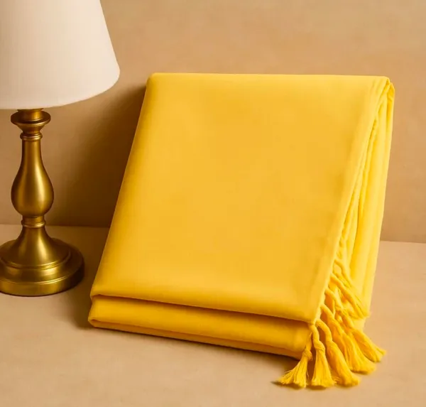 Yellow_Decorative_Tassel_Throw_Blanket