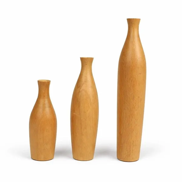 Wooden_Finish_Decorative_Vase_Set_With_Dried_Floral_Stems