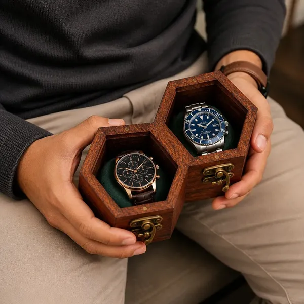 Wooden_Hexagonal_Watch_Storage_Box_Set