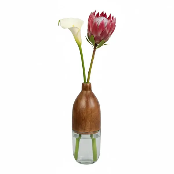 Sheesham_Wood_Rustic_Glass_Flower_Vase