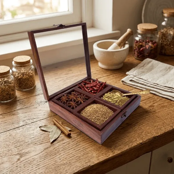 Sheesham_Wood_Traditional_4_Compartment_Spice_Box