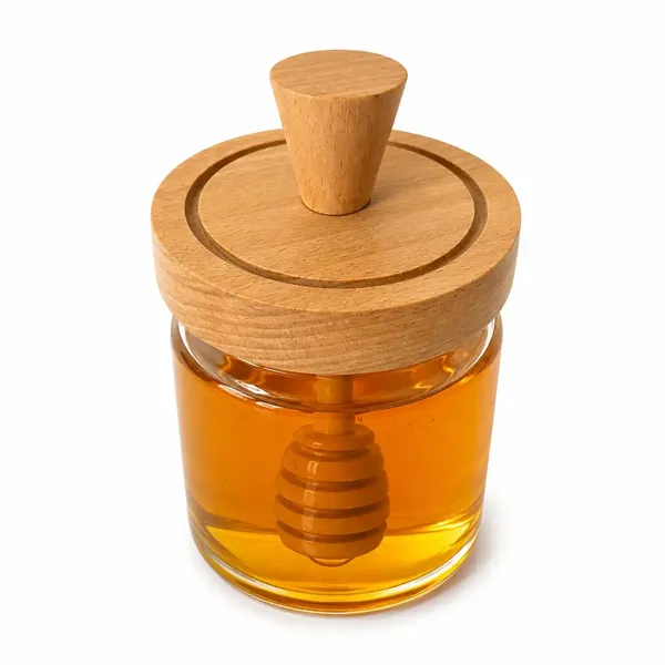 Glass_Wooden_Lid_Honey_Jar