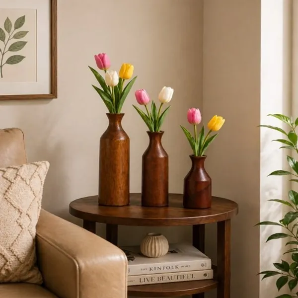 Sheesham_Wood_Rustic_Brown_Set_Of_3_Flower_Vases
