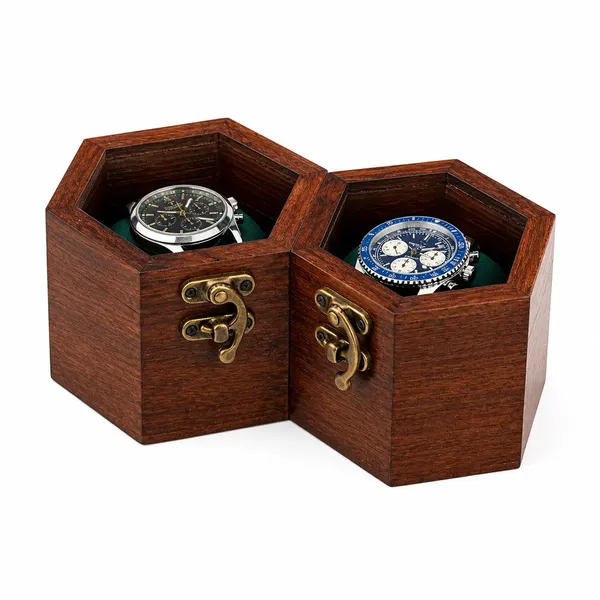 Wooden_Hexagonal_Watch_Storage_Box_Set