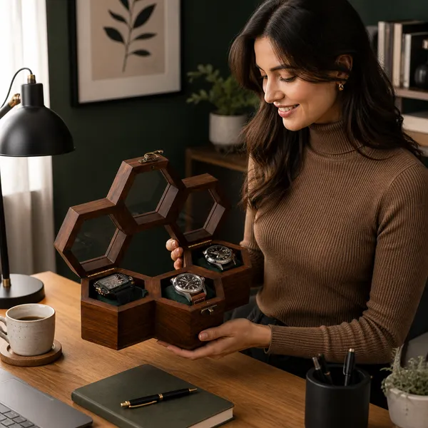 Rosewood_Hexagonal_Three_Slot_Watch_Box