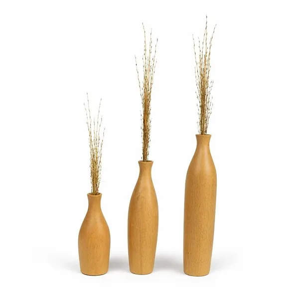 Wood_Finish_Modern_Plain_Set_of_3_Decorative_Vases