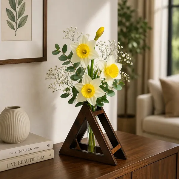 Wooden_Geometric_Triangular_Tabletop_Flower_Vase