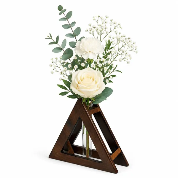 Wooden_Geometric_Triangular_Tabletop_Flower_Vase