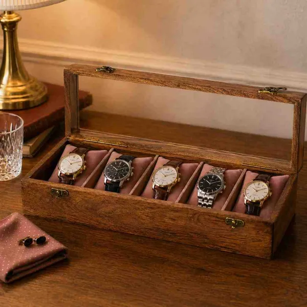 Mango_Wood_Glass_Watch_Box