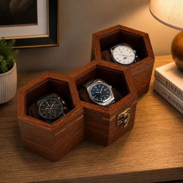 Wooden_Hexagonal_Watch_Storage_Box_Set
