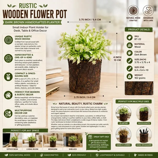 Brown_Rustic_Handcrafted_Wooden_Flower_Pot