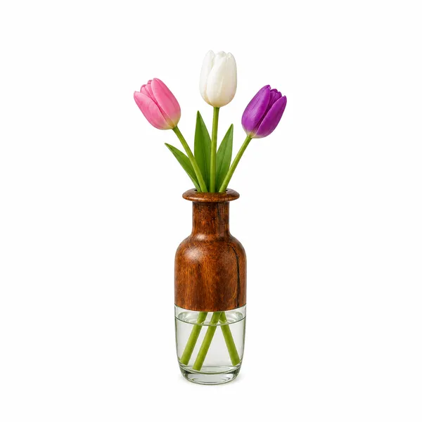 Wood_And_Glass_Tulip_Flower_Vase