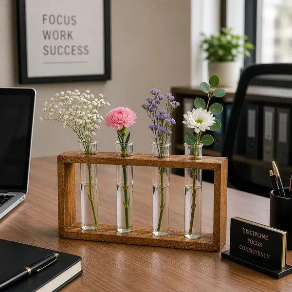 Mango_Wood_Minimalist_Glass_Tube_Flower_Vase