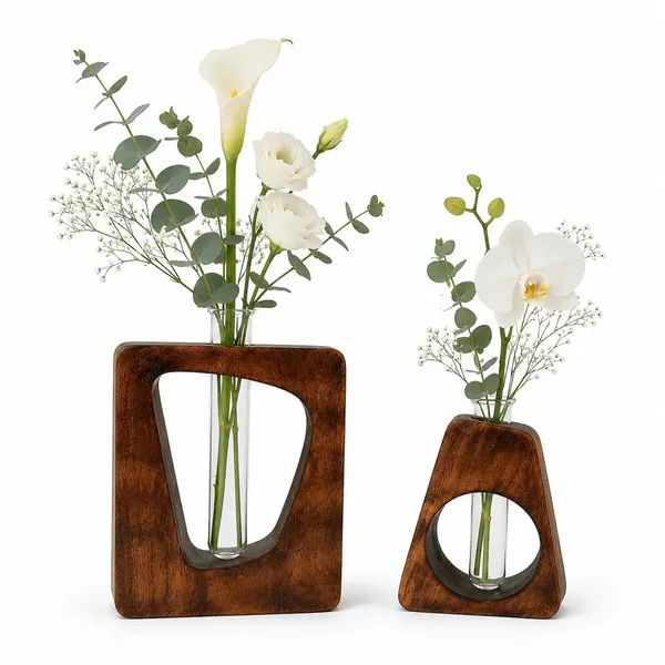 Wooden_Modern_Set_Of_2_Flower_Vases