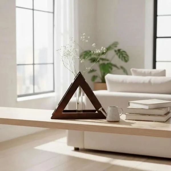 Wooden_Geometric_Triangular_Tabletop_Flower_Vase