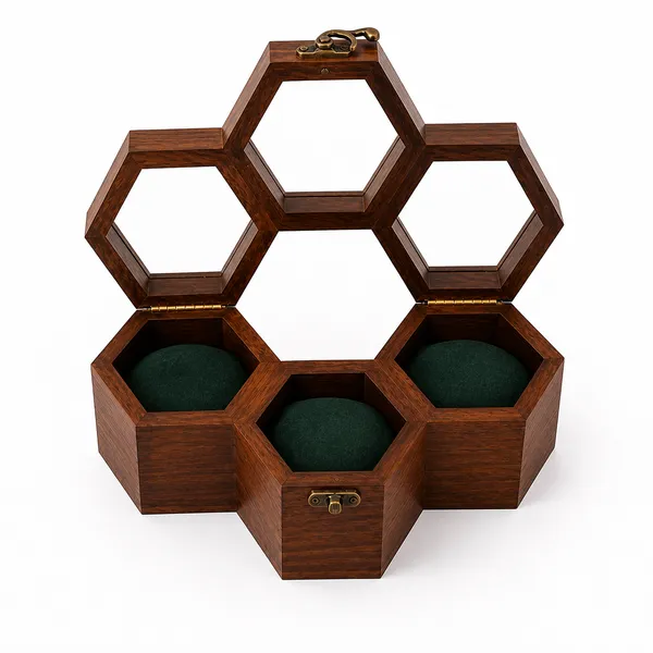 Rosewood_Hexagonal_Three_Slot_Watch_Box