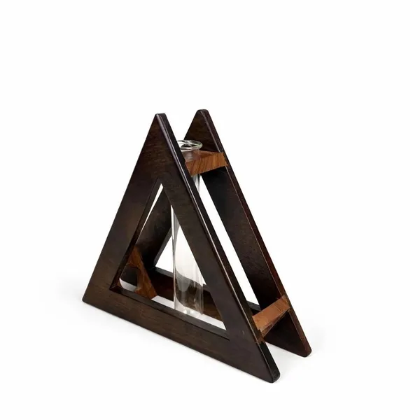 Wooden_Geometric_Triangular_Tabletop_Flower_Vase