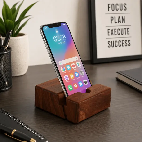 Wooden_Desktop_Phone_Stand