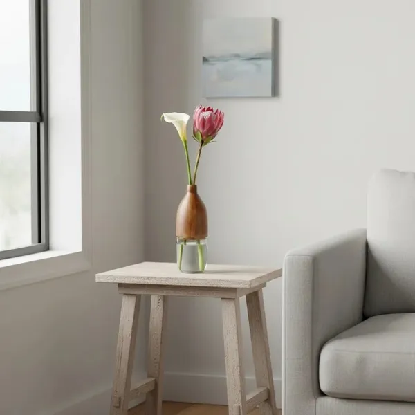 Sheesham_Wood_Rustic_Glass_Flower_Vase