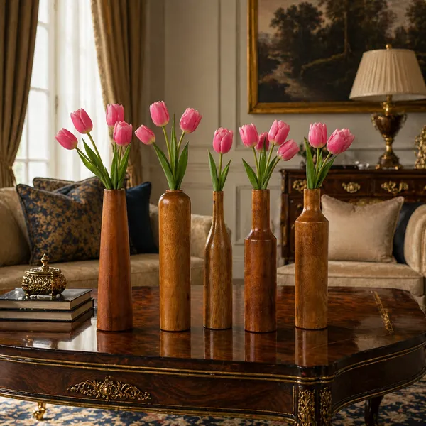 Wooden_Finish_Decorative_Vase_Set