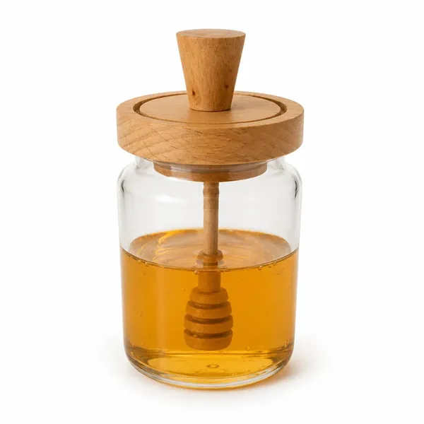 Glass_Natural_Wood_Honey_Jar_With_Dipper