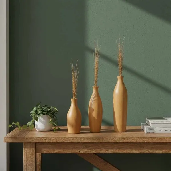Wooden_Finish_Decorative_Vase_Set_With_Dried_Floral_Stems