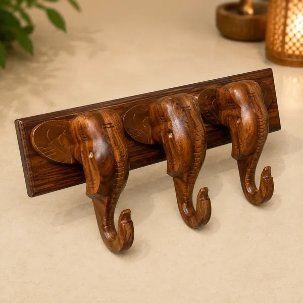 Wooden_Elephant_Carved_Wall_Mounted_Hook_Rack