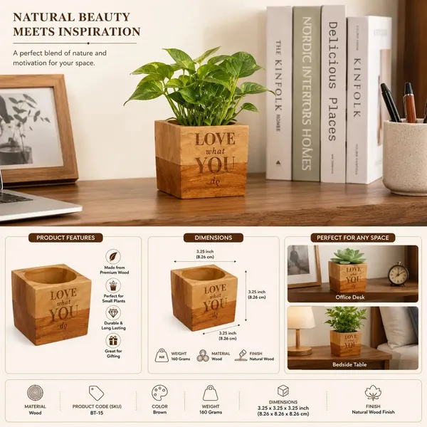 Brown_Wooden_Engraved_Square_Planter_Pot