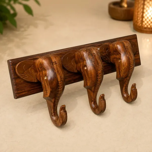 Wooden_Carved_Elephant_Wall_Mounted_Hook_Rack