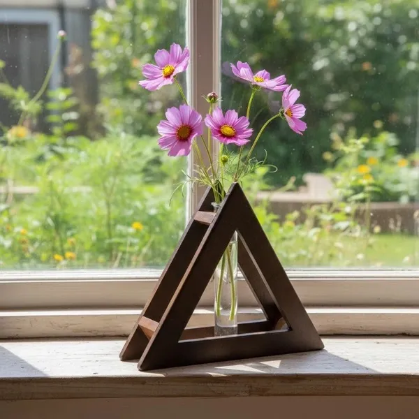 Wooden_Geometric_Triangular_Tabletop_Flower_Vase