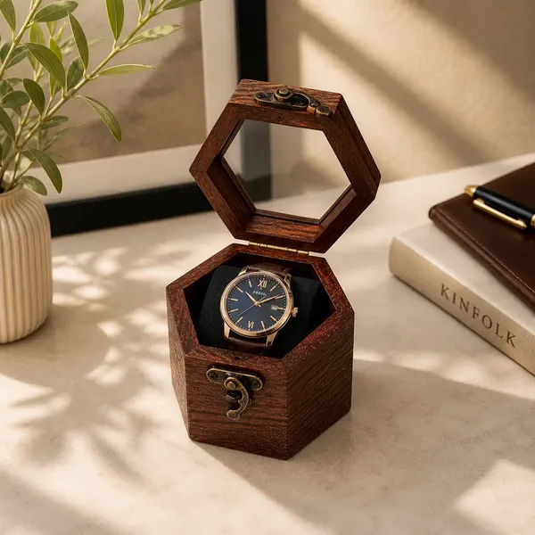 Brown_Rosewood_Glass_Top_Hexagonal_Watch_Box