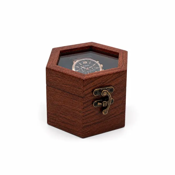 Brown_Rosewood_Glass_Top_Hexagonal_Watch_Box