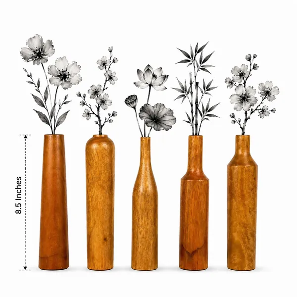 Wooden_Finish_Decorative_Vase_Set