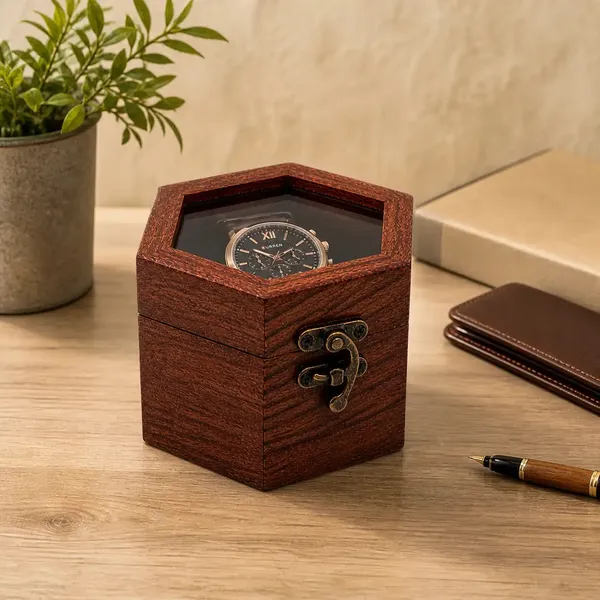 Brown_Rosewood_Glass_Top_Hexagonal_Watch_Box