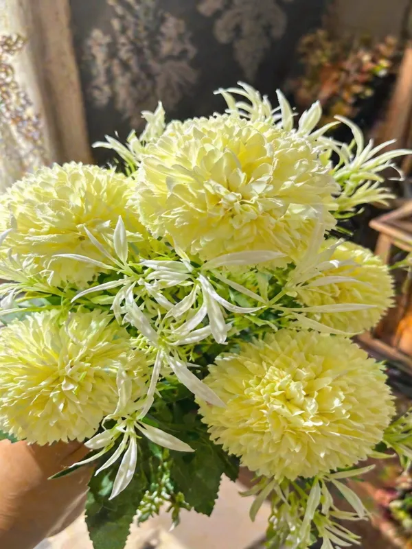 Plastic_Decor_White_Green_Chrysanthemum_Artificial_Flower_Bouquet_Pack_Of_2