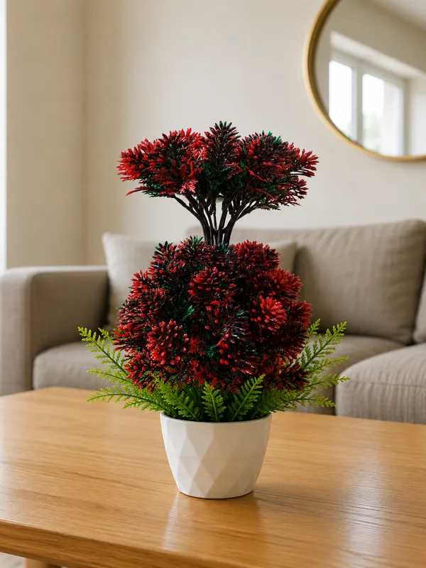 Plastic_Decor_Red_Green_Topiary_Potted_Artificial_Plant