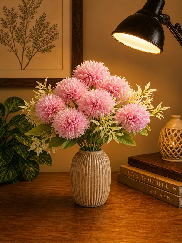 Plastic_Decor_Pink_Floral_Arrangement_Artificial_Plant_With_Pack_Of_2