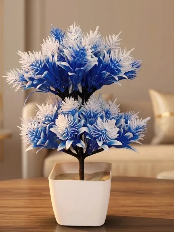 Plastic_Decor_Blue_White_Floral_Arrangement_Artificial_Plant_With_Pot_Pack_Of_2